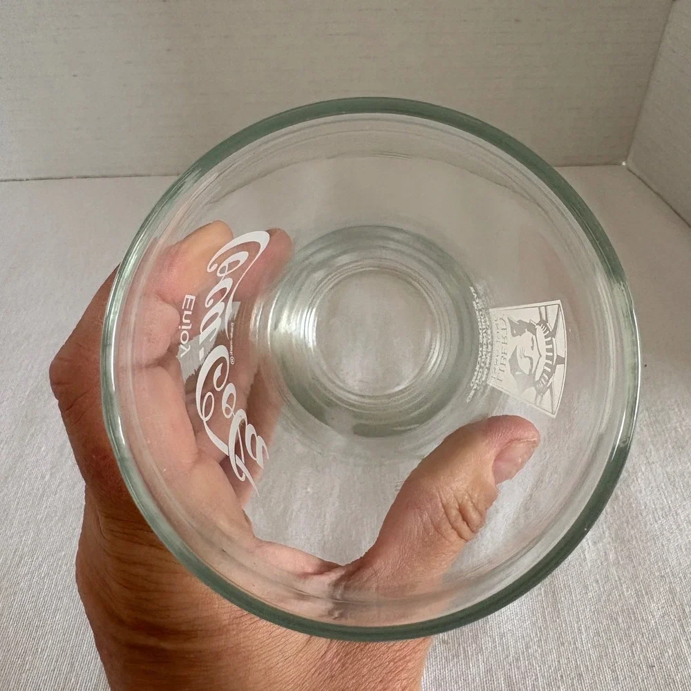 Vintage Coca-Cola Statue of Liberty Centennial Glass 1886-1986 Grand Union 6in‎